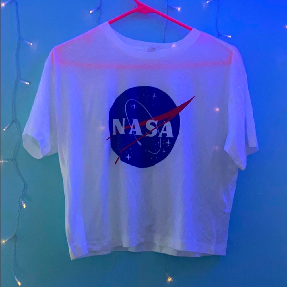 White NASA crop top from Garage